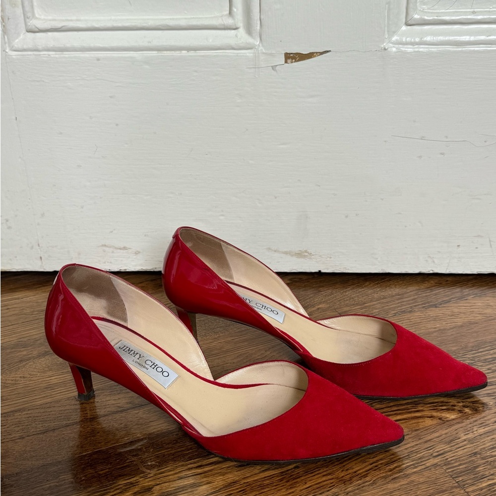 Jimmy Choo Red Pointed Toe Heels